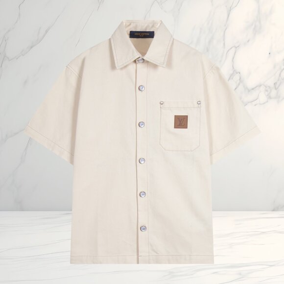 Louis Vuitton Cream Short-Sleeve Shirt - Picture 1 of 7